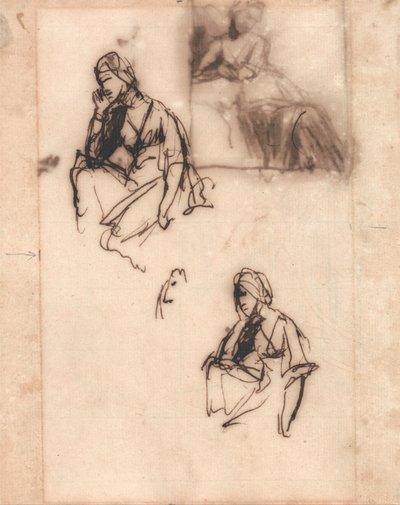 Mujer sentada de George Romney